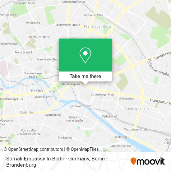 Somali Embassy In Berlin- Germany map