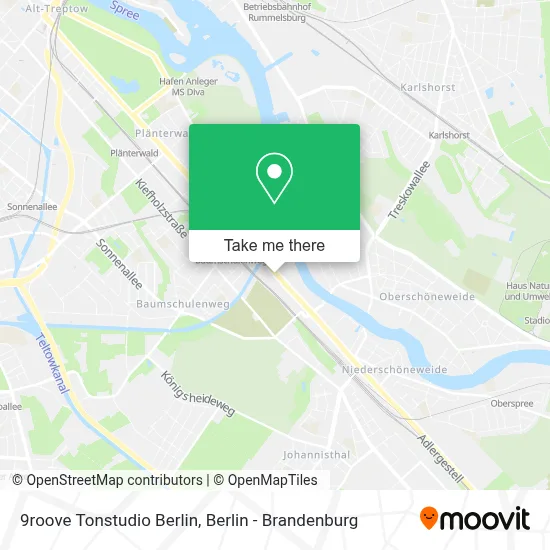 9roove Tonstudio Berlin map