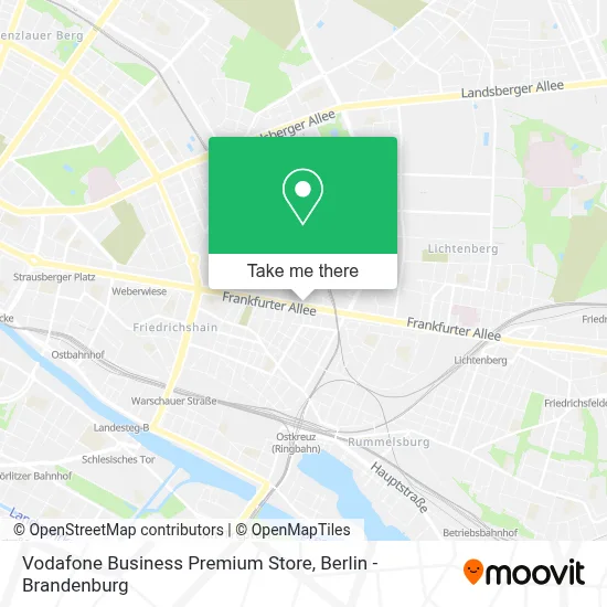 Vodafone Business Premium Store map