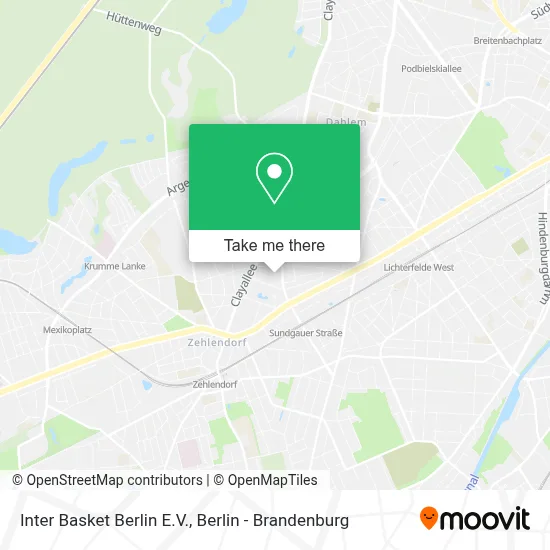 Inter Basket Berlin E.V. map
