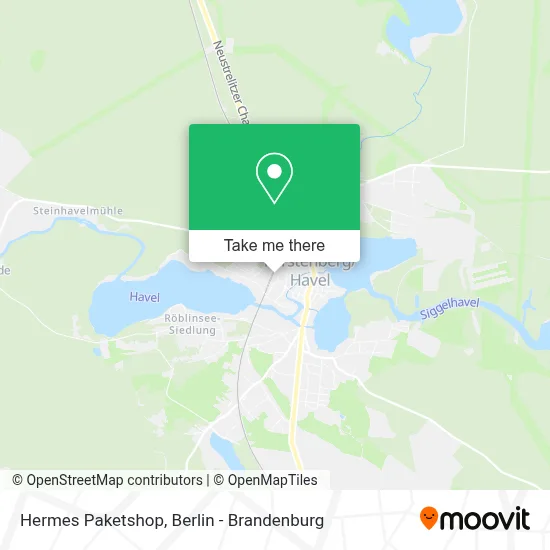 Hermes Paketshop map