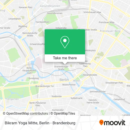 Bikram Yoga Mitte map