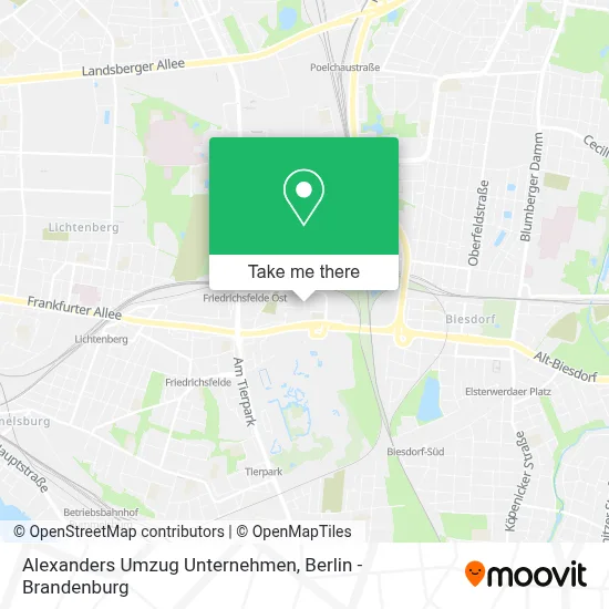 Alexanders Umzug Unternehmen map