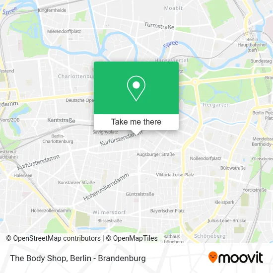 The Body Shop map