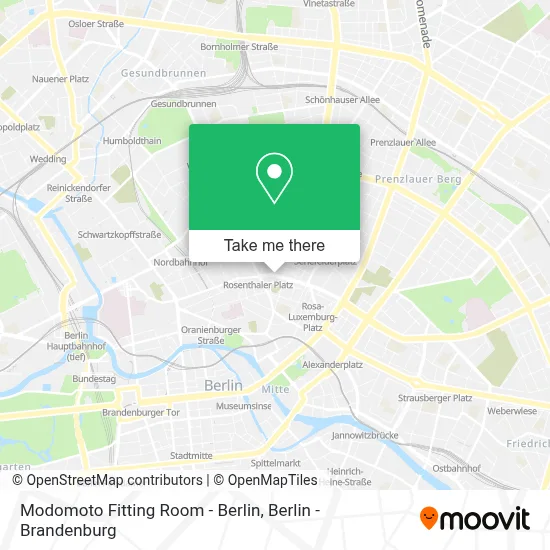 Modomoto Fitting Room - Berlin map
