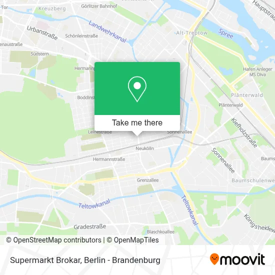 Supermarkt Brokar map