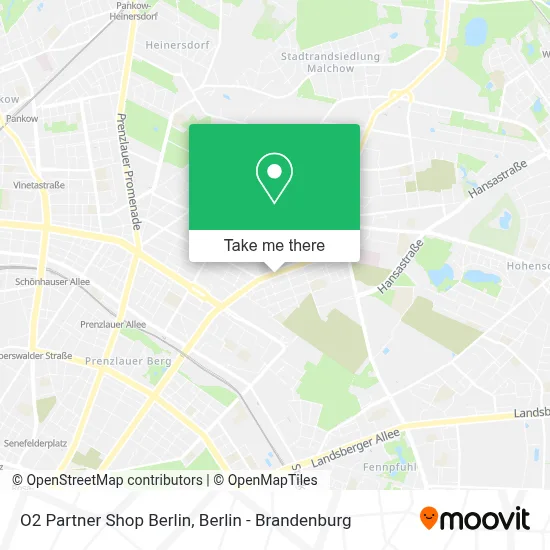 O2 Partner Shop Berlin map