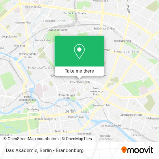 Das Akademie map