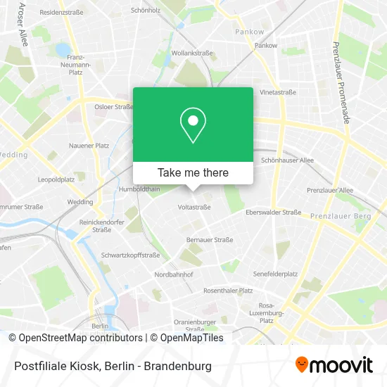 Postfiliale Kiosk map