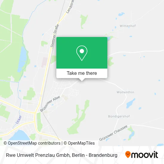 Rwe Umwelt Prenzlau Gmbh map
