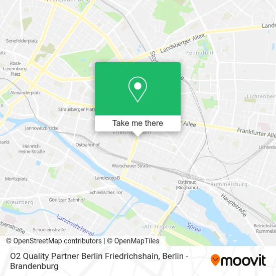 O2 Quality Partner Berlin Friedrichshain map