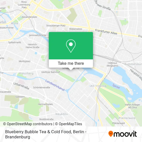 Blueberry Bubble Tea & Cold Food map