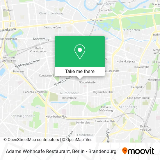 Adams Wohncafe Restaurant map