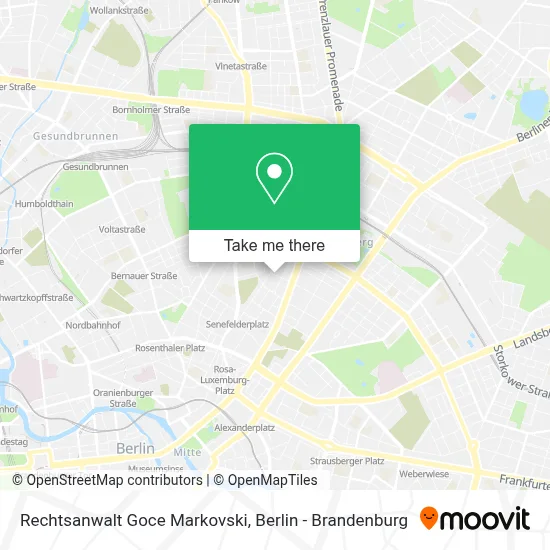 Rechtsanwalt Goce Markovski map