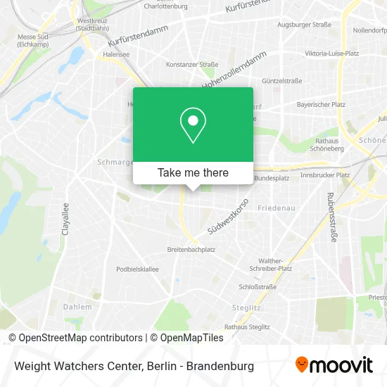 Weight Watchers Center map
