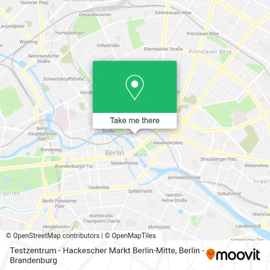Testzentrum - Hackescher Markt Berlin-Mitte map