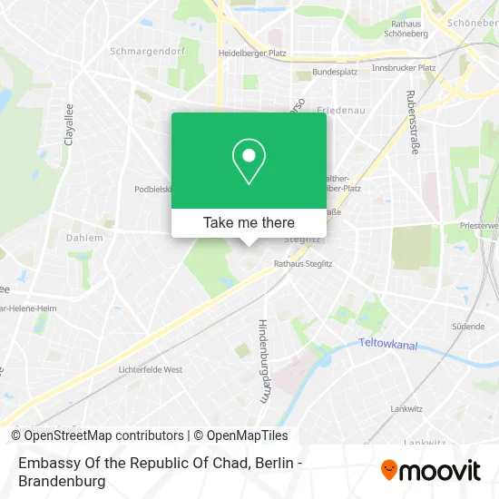 Embassy Of the Republic Of Chad map