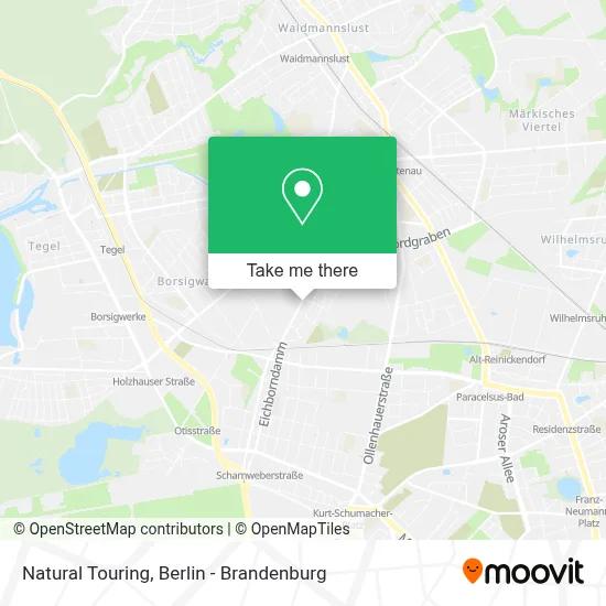 Natural Touring map