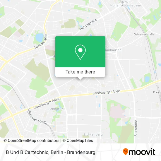 B Und B Cartechnic map