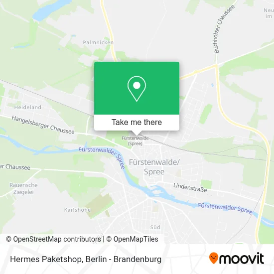 Hermes Paketshop map