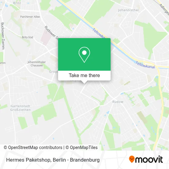 Hermes Paketshop map