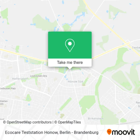 Ecocare Teststation Honow map