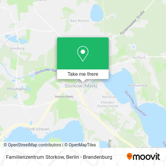 Familienzentrum Storkow map