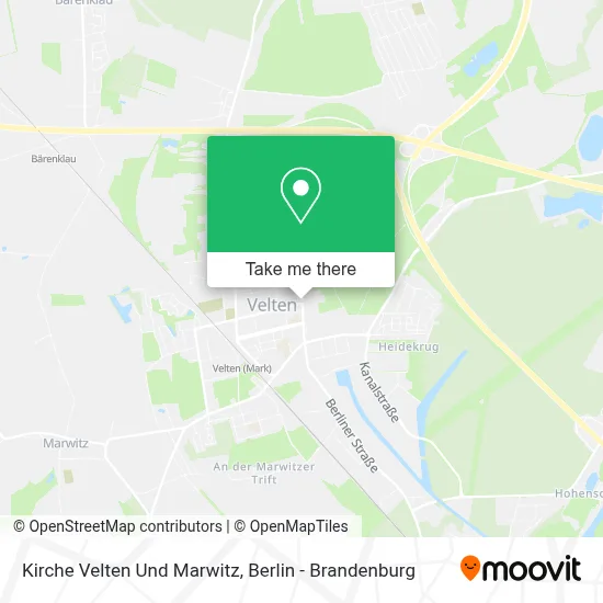 Kirche Velten Und Marwitz map