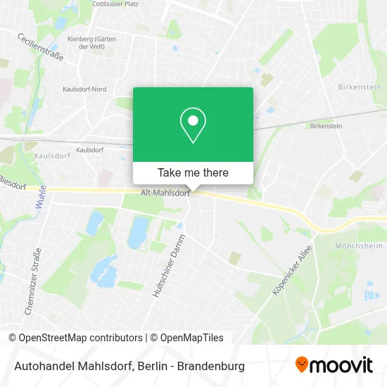 Autohandel Mahlsdorf map