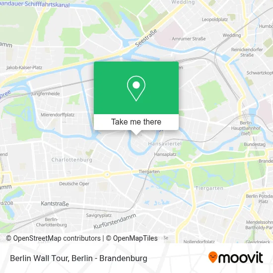 Berlin Wall Tour map
