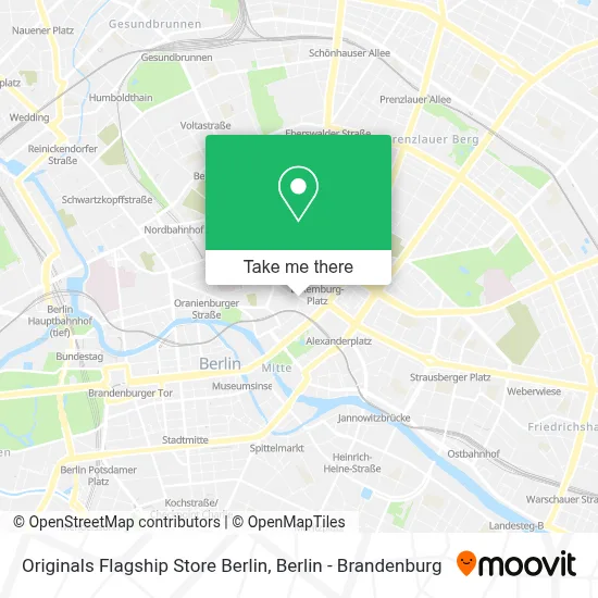 Originals Flagship Store Berlin map