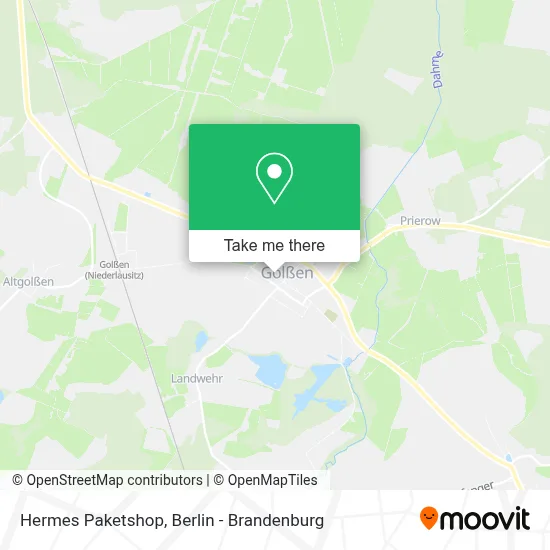 Hermes Paketshop map