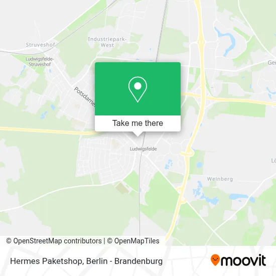 Hermes Paketshop map