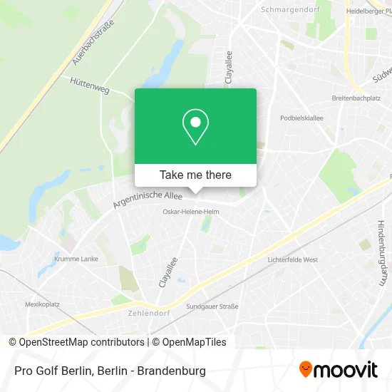 Pro Golf Berlin map