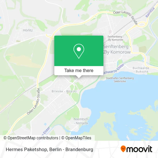 Hermes Paketshop map