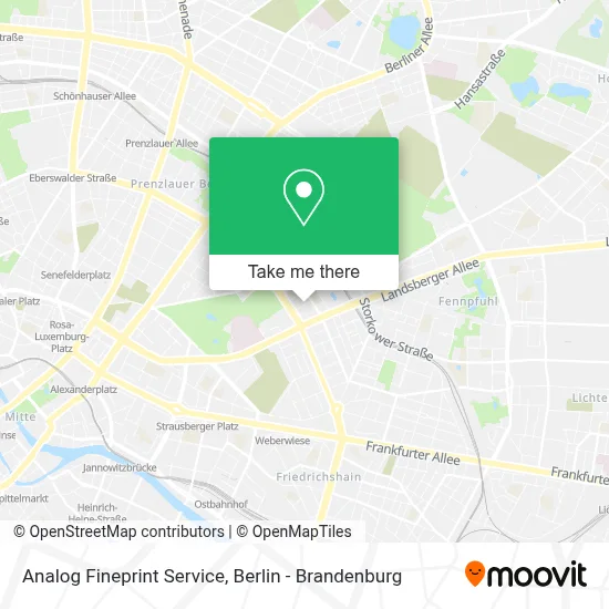 Analog Fineprint Service map