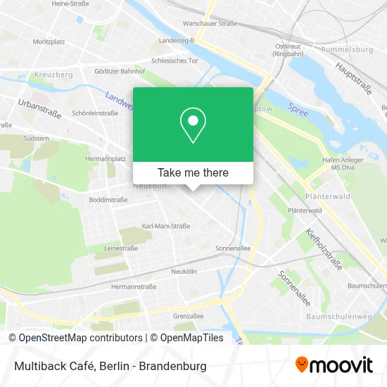 Multiback Café map