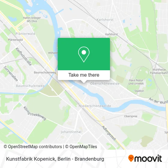 Kunstfabrik Kopenick map