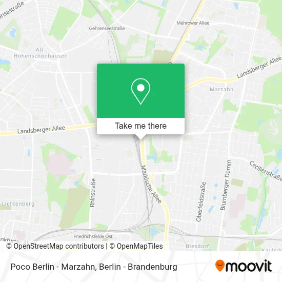 Poco Berlin - Marzahn map