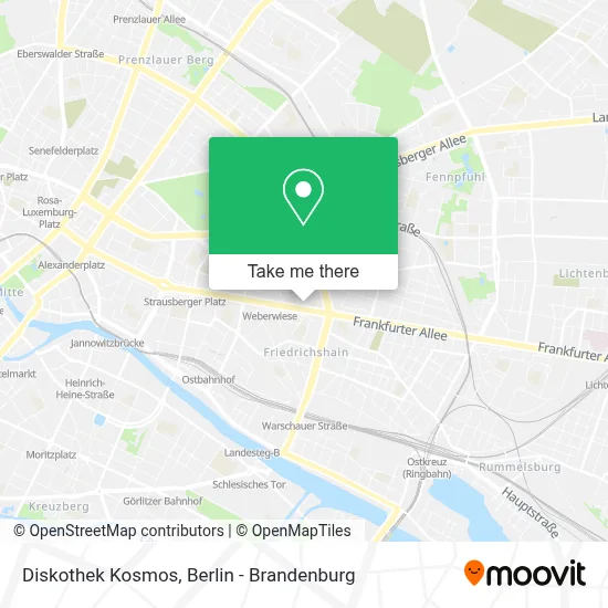 Diskothek Kosmos map
