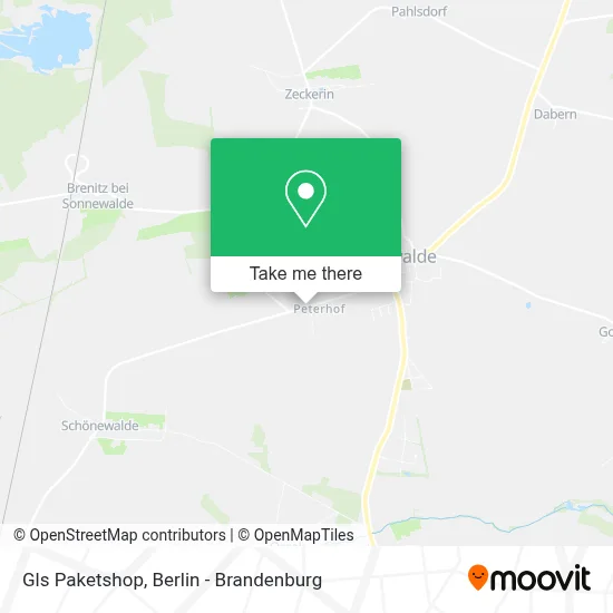 Gls Paketshop map