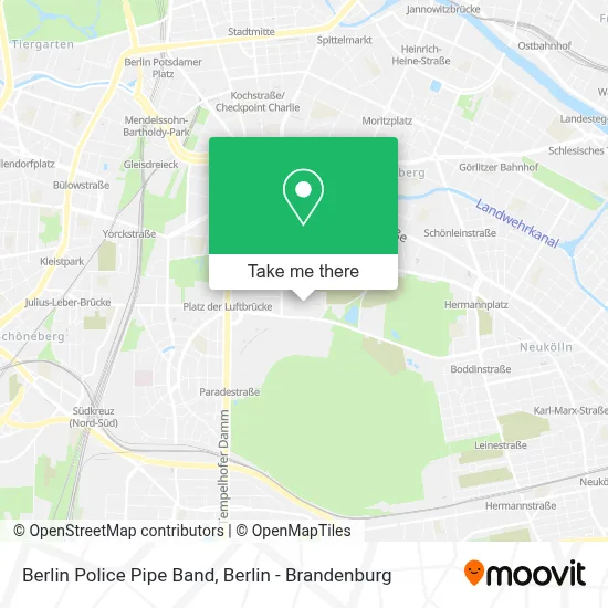 Berlin Police Pipe Band map