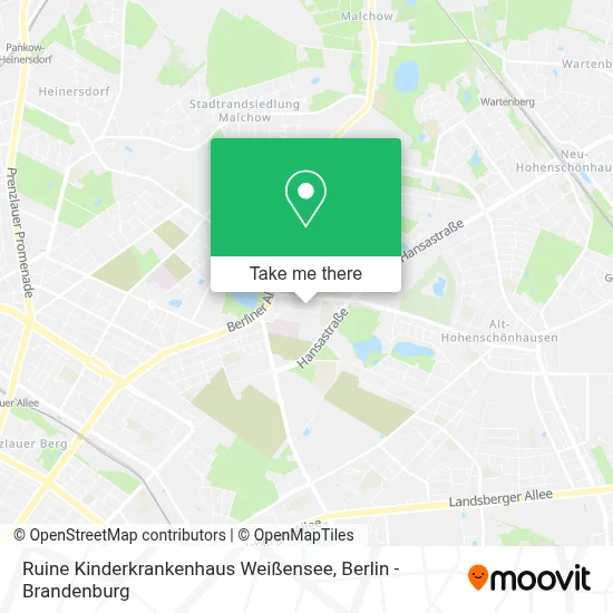 Ruine Kinderkrankenhaus Weißensee map