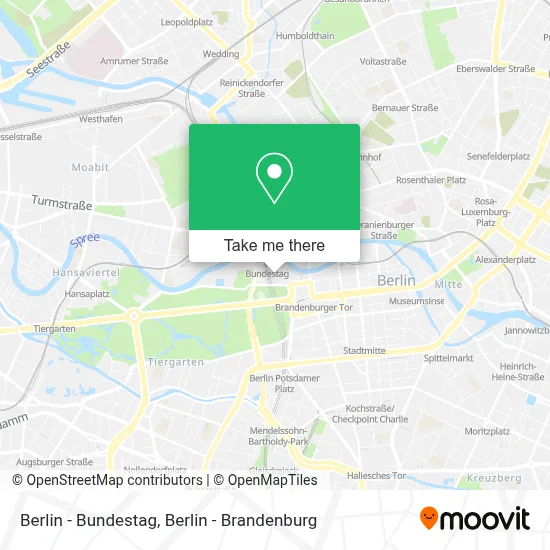 Berlin - Bundestag map