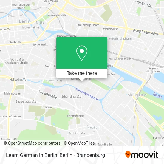 Learn German In Berlin map