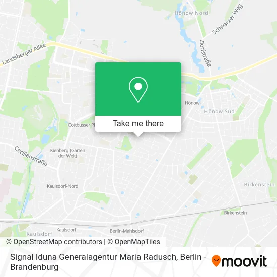 Signal Iduna Generalagentur Maria Radusch map