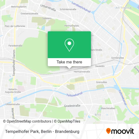 Tempelhofer Park map