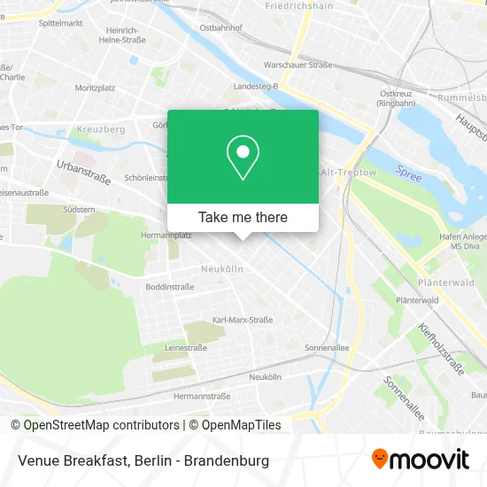 Venue Breakfast map
