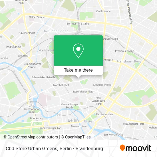 Cbd Store Urban Greens map
