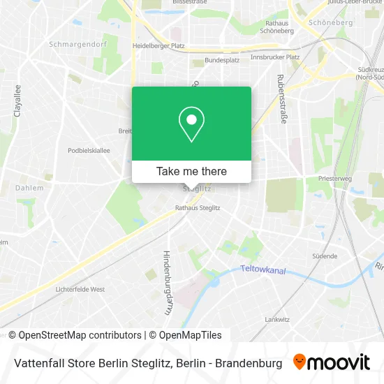Vattenfall Store Berlin Steglitz map